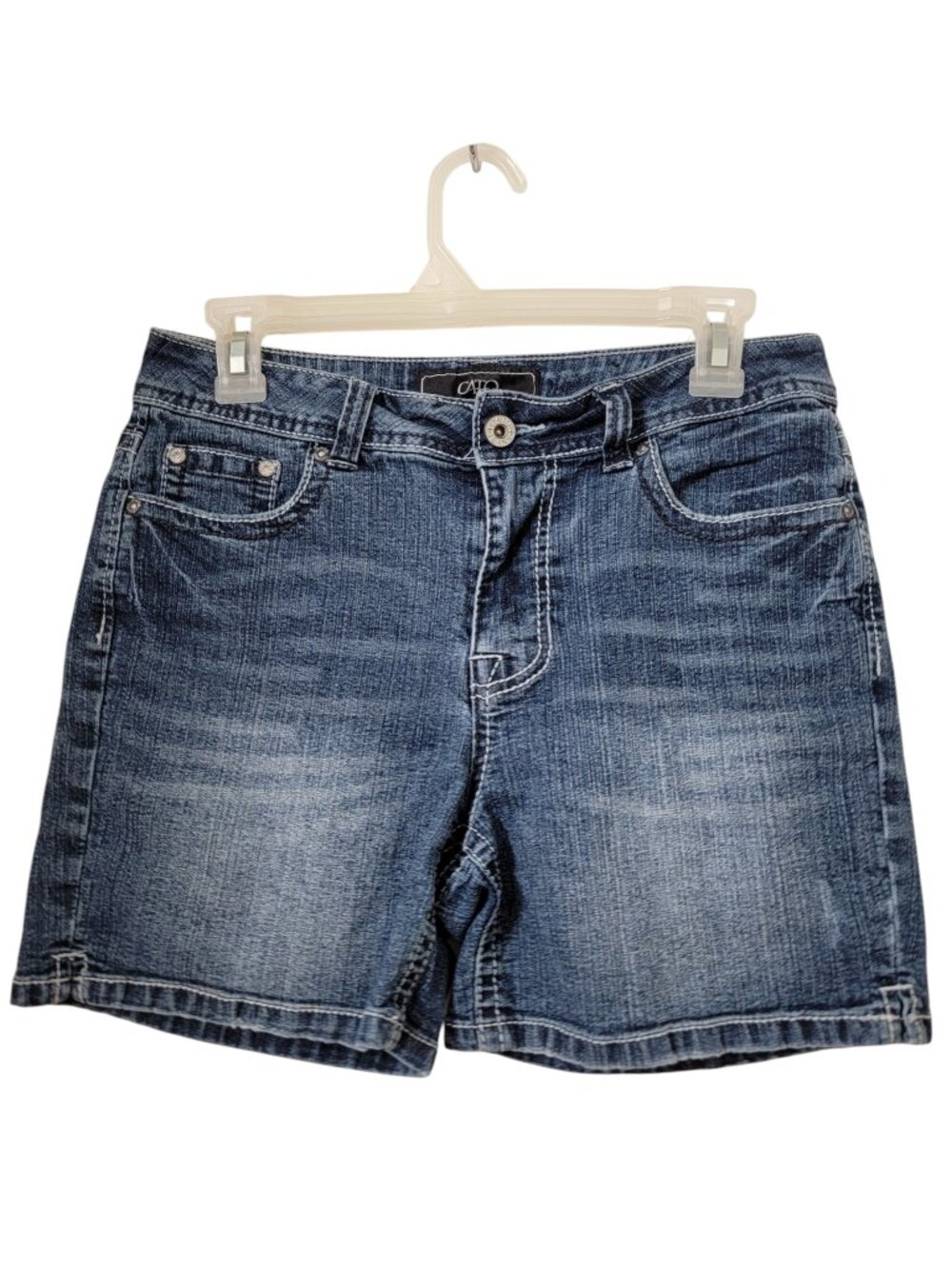 Cato Size 8 Denim Blue Jean Shorts with Embellished Rear Pockets
